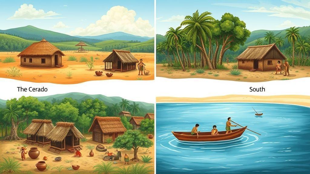  Diferenças regionais entre aldeias do Cerrado, Amazônia, Sul e Litoral