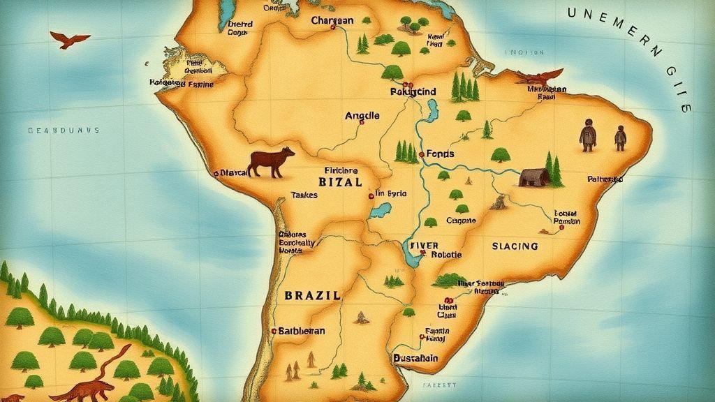  Distribuição geográfica dos povos Umbu no Sul do Brasil