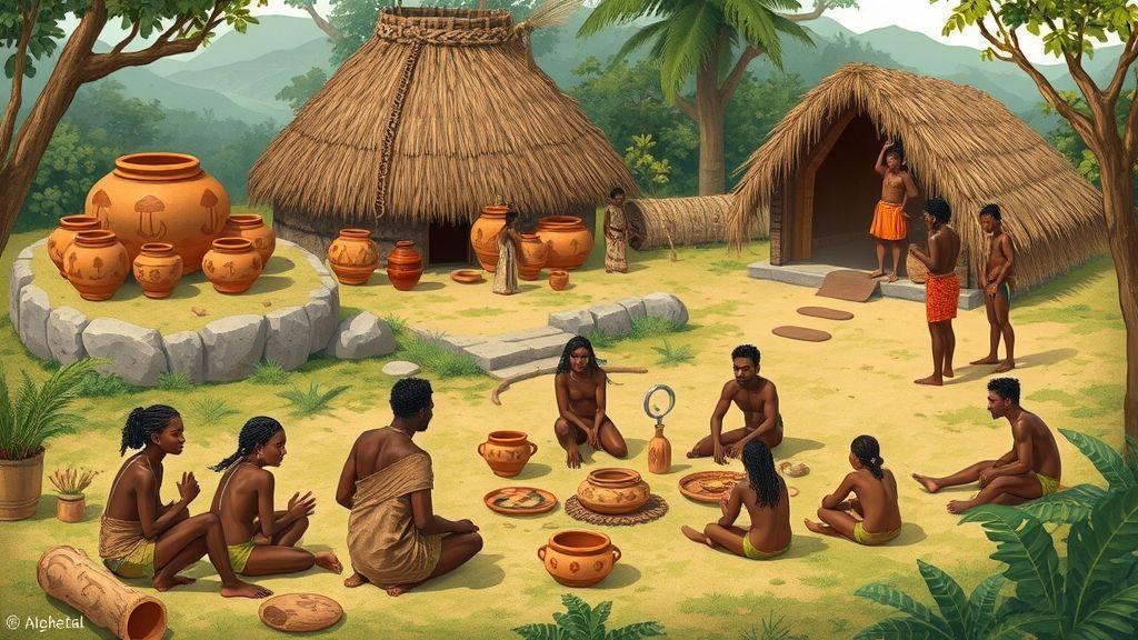  O papel da cerâmica e da arte na vida cotidiana das aldeias