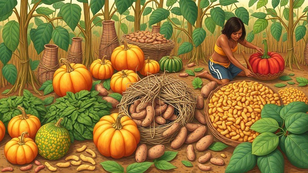  Outros cultivos importantes: feijão, abóbora, batata-doce e amendoim