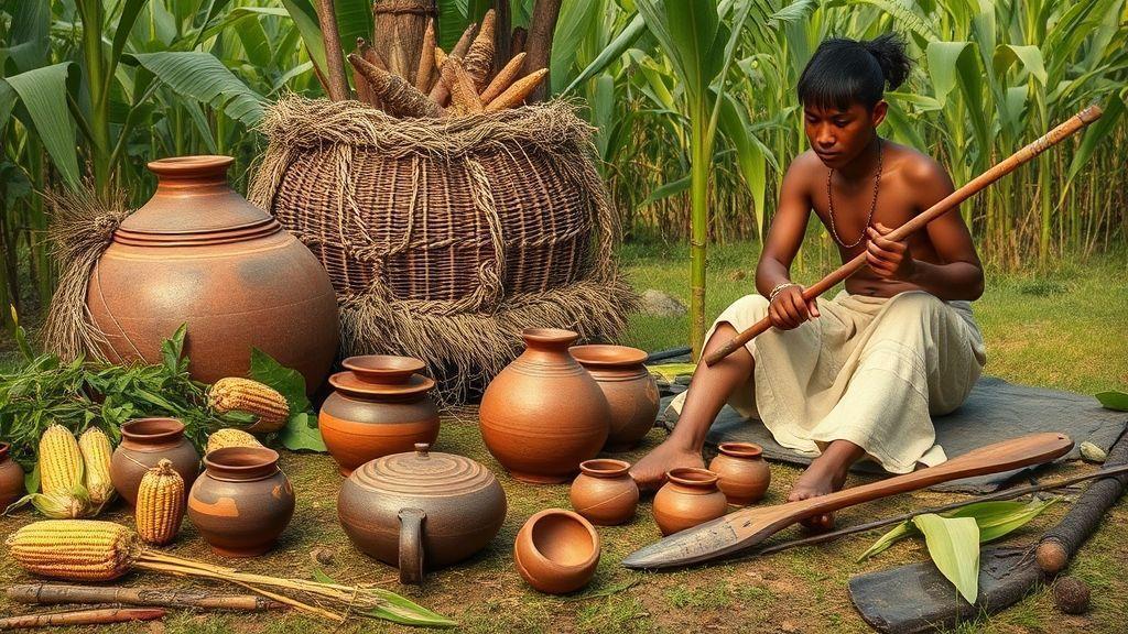  Cultura material: cerâmica, agricultura e instrumentos de pesca