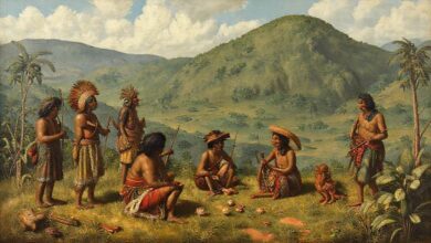 Línguas indígenas em 1500: Tupi, Jê, Aruak, Karib