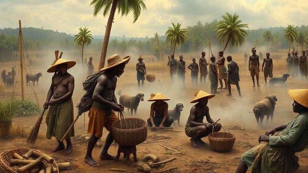 A transição do escambo para formas mais rígidas de exploração, como o trabalho compulsório