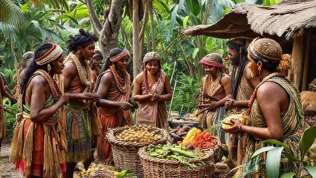 O que os indígenas recebiam em troca do trabalho e dos conhecimentos locais